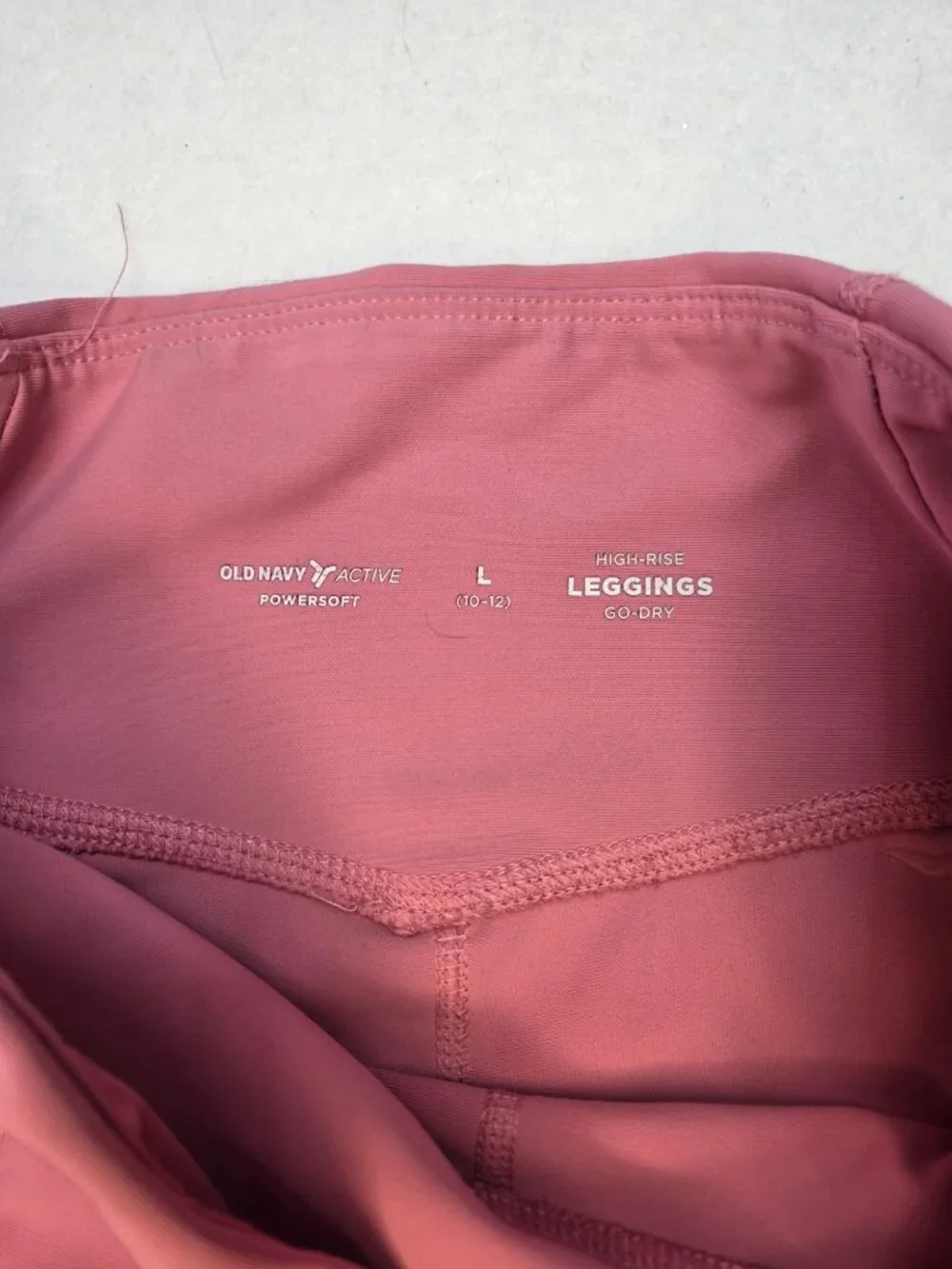 Old Navy Leggings Active Powersoft Pink High Rise Go-Dry Girls Size L (10-12)